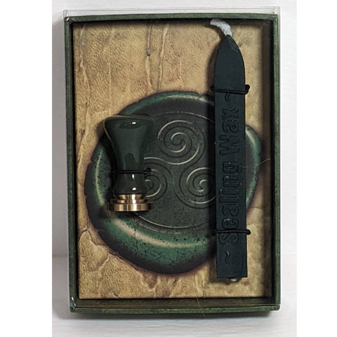 Celtic Seal Lo Scarabeo Sealing Natural Wax Seal Esoteric Letter Stamp Green