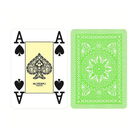 Modiano Poker Playing Cards Deck Light Green 4 Jumbo Large Index Plastic