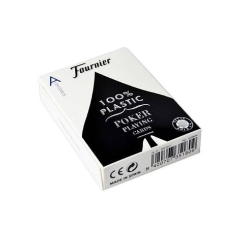 Fournier 2500 100% Plastic Casino Poker Playing Cards Deck Standard Index Blue