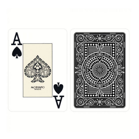 Texas Poker Hold Em Black Playing Cards Modiano Jumbo Index Poker Size