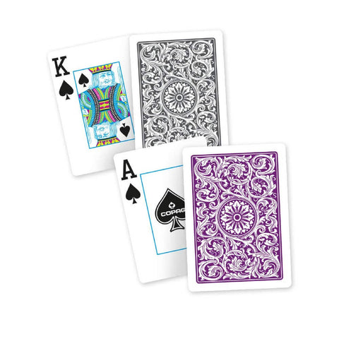 Copag Elite 1546 Playing Cards Poker Size Jumbo Index Purple/Gray Double