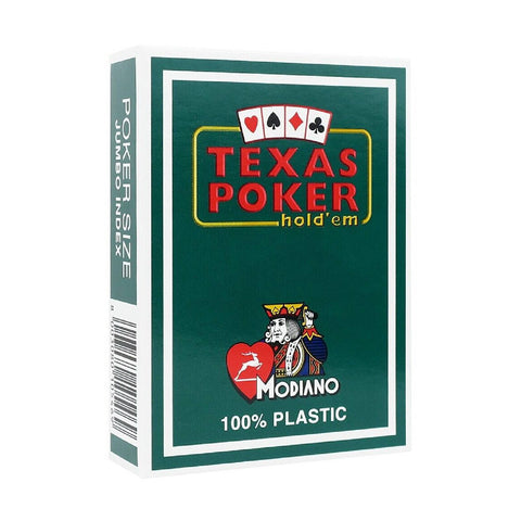 Texas Poker Hold Em Dark Green Playing Cards Modiano Jumbo Index Poker Size