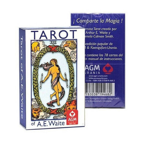 Tarot De Ae Waite Standard Cards Deck Blue Edition In Spanish Agm Urania