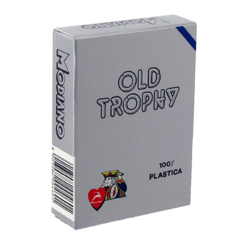 Old Trophy Blue Poker Playing Cards Deck Plastic Modiano Magic Tricks