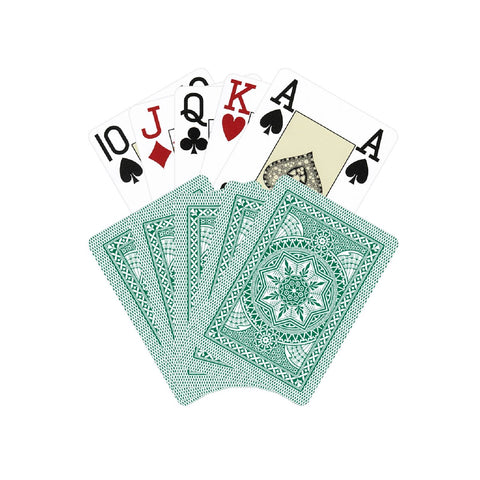 Modiano Poker Playing Cards Deck Dark Green 4 Jumbo Large Index Plastic