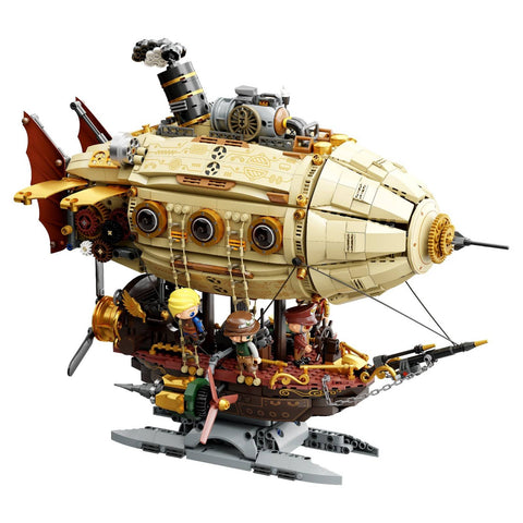 Steampunk Airship Building Kit Model Construction Set Vintage Style Blocks