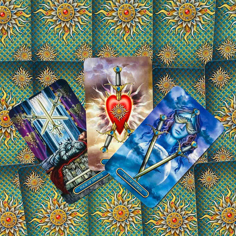 Gilded Tarot Royale Cards Deck Ciro Marchetti Barbara Moore Llewellyn