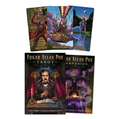 Edgar Allan Poe Tarot Cards Deck And Book Kit Llewellyn Esoteric Spiritual With Bag