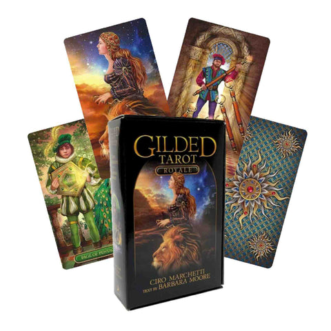 Gilded Tarot Royale Cards Deck Ciro Marchetti Barbara Moore Llewellyn