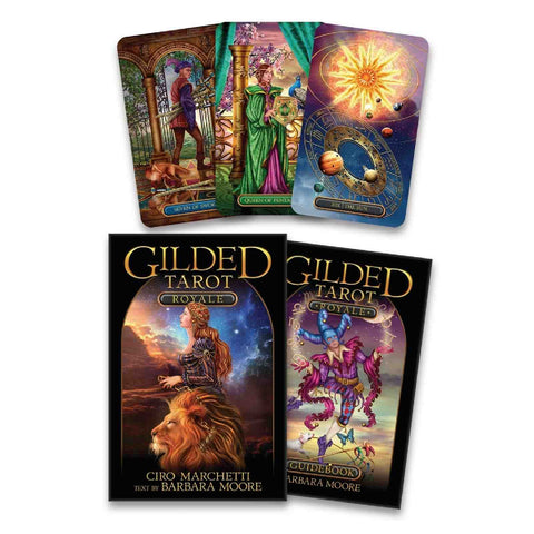 Gilded Tarot Royale Cards Deck Book Kit Set Ciro Marchetti Moore Llewellyn