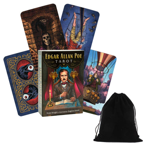 Edgar Allan Poe Tarot Cards Deck And Book Kit Llewellyn Esoteric Spiritual With Bag