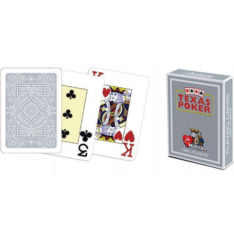 Texas Poker Hold Em Grey Playing Cards Modiano Jumbo Index Poker Size