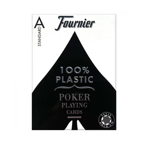 Fournier 2500 100% Plastic Casino Poker Playing Cards Deck Standard Index Blue