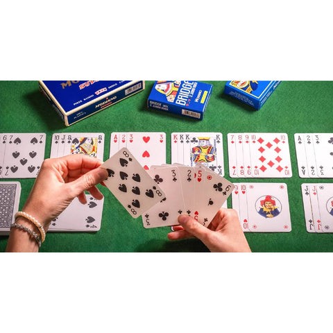 Ramino Super Fiori Playing Cards Deck Modiano Bridge Index Blue Red