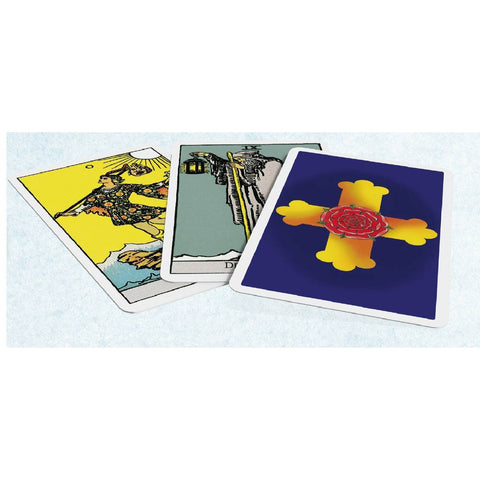 Ae Waite Tarot Pocket Deck in Spanish Cards Blue Rosy Cross Agm With Bag