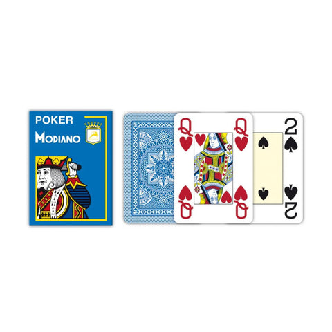 Modiano Poker Playing Cards Deck Light Blue 4 Jumbo Large Index Plastic