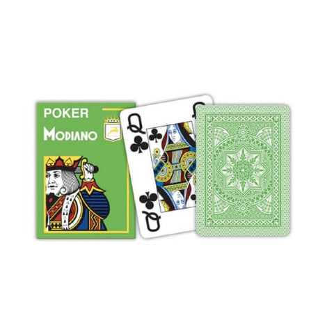 Modiano Poker Playing Cards Deck Light Green 4 Jumbo Large Index Plastic