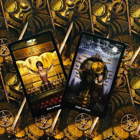 The Steampunk Mini Tarot Cards Deck Esoteric Telling Barbara Moore Llewellyn