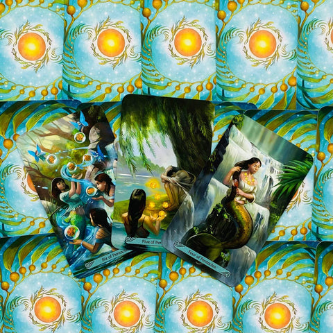 Mermaid Tarot Cards Deck Leeza Robertson Julie Dillon Esoteric Llewellyn With Bag