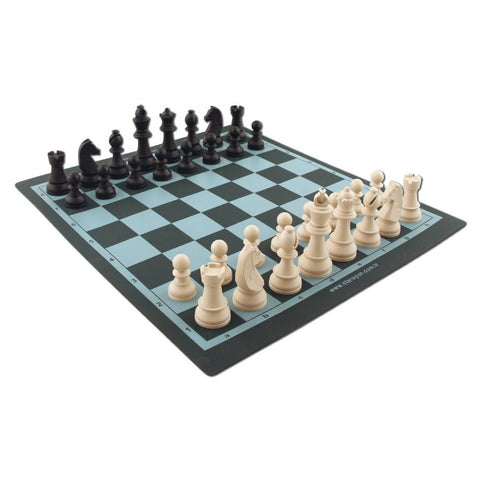 Star School Chess Set Big Size Plastic Chessman And Roll-Up Board Star