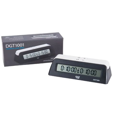 DGT1001 Black Digital Game Timer – Chess & Board Games Clock by DGT