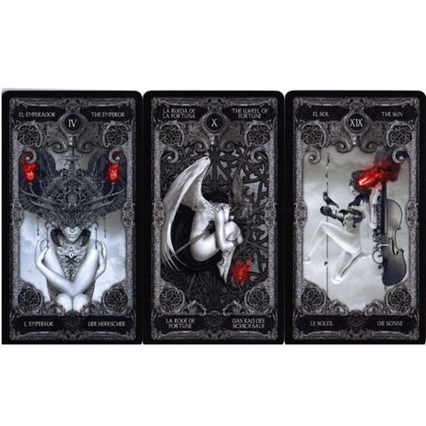 Nekro Xiii 13 Tarot Deck Cards Divination Esoteric Fournier With Velvet Bag