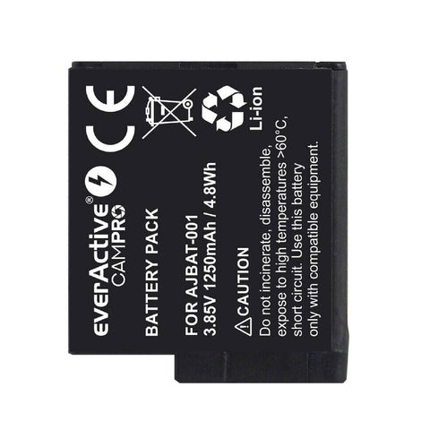 Everactive Campro Gopro Battery Rechargeable Li-Ion 3.85V Ajbat-001