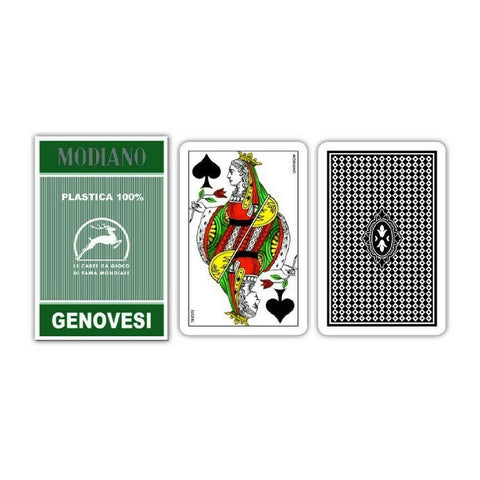 Genovesi Green 100% Plastic Tarot Playing Cards Deck Modiano Esoteric Games
