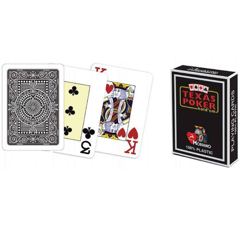 Texas Poker Hold Em Black Playing Cards Modiano Jumbo Index Poker Size