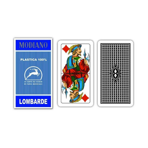 Lombarde Blue 100% Plastic Tarot Playing Cards Deck Modiano Esoteric Fortune