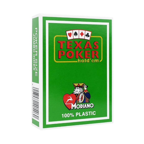 Texas Poker Hold Em Light Green Playing Cards Modiano Jumbo Index Poker Size