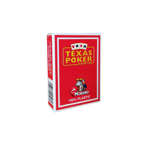 Texas Poker Hold Em Red Color Playing Cards Modiano Jumbo Index Poker Size