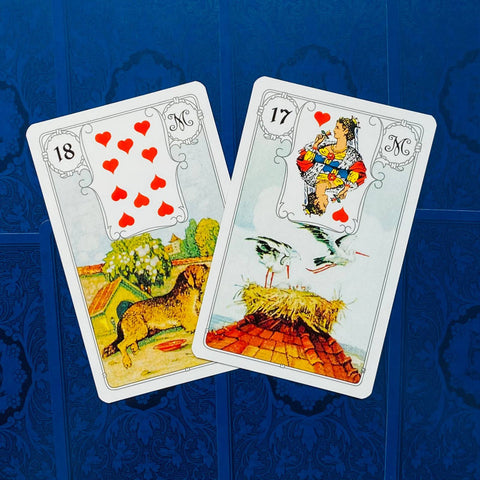 Lenormand Blue Owl Premium Edition Silver Foil Cards Deck Agm Urania