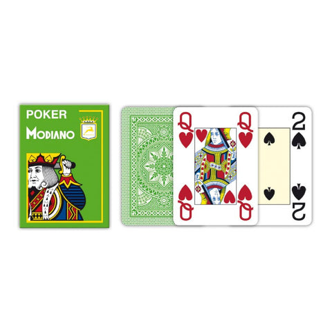 Modiano Poker Playing Cards Deck Light Green 4 Jumbo Large Index Plastic