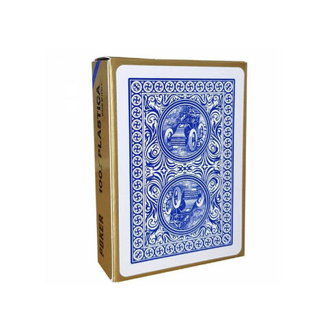 Golden Trophy Blue Poker Playing Cards Deck N1 Plastic Modiano Made In Italy