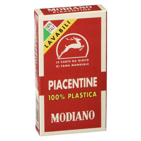 Piacentine 100% Plastic Playing Cards Tarot Deck Modiano Spanish Style Red
