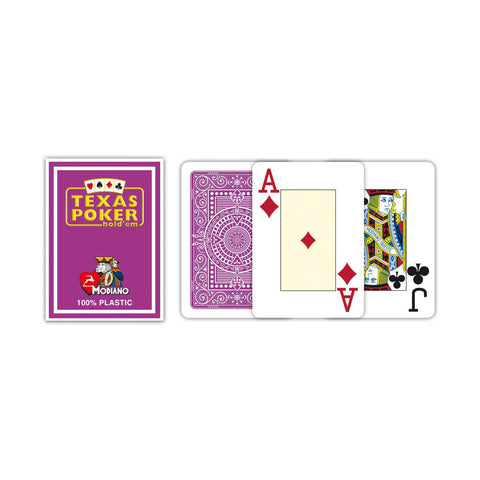 Texas Poker Hold Em Purple Playing Cards Modiano Jumbo Index Poker Size