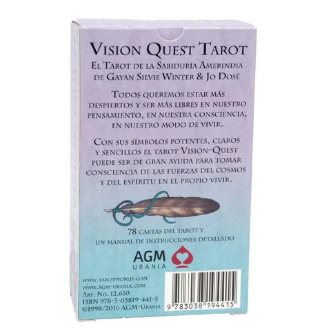 Vision Quest Tarot Cards Deck Gayan Sylvie Winter Spanish With Bag