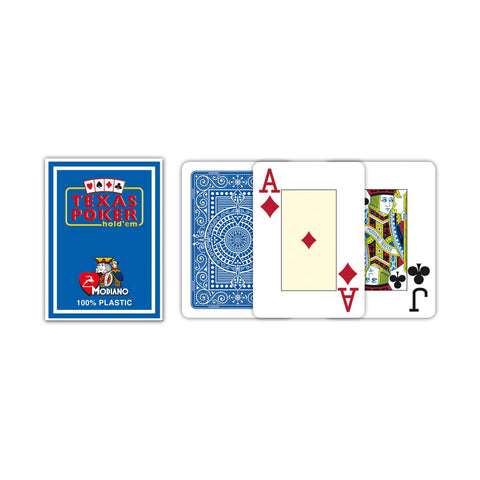 Texas Poker Hold Em Blue Color Playing Cards Modiano Jumbo Index Poker Size