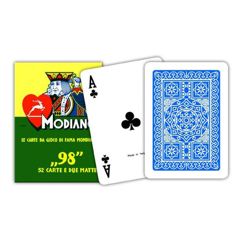 Modiano 98 Poker Blue Back Playing Cards Deck Poker Size