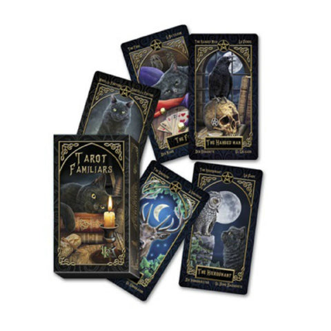 Lisa Parker Familiars Tarot Deck Cards Telling Fournier With Velvet Bag