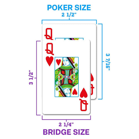 Copag Legacy 4 Color Poker Size Playing Cards Double Deck Jumbo Red Blue