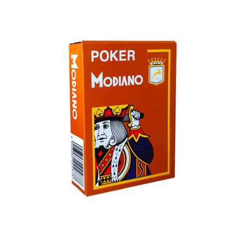 Modiano Poker Playing Cards Deck Brown 4 Jumbo Large Index Italy Plastic
