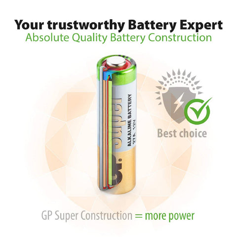 6x Gp Alkaline Battery Mn27A Ca22 12V No Mercury 27Af-2C1 27A 1Bl