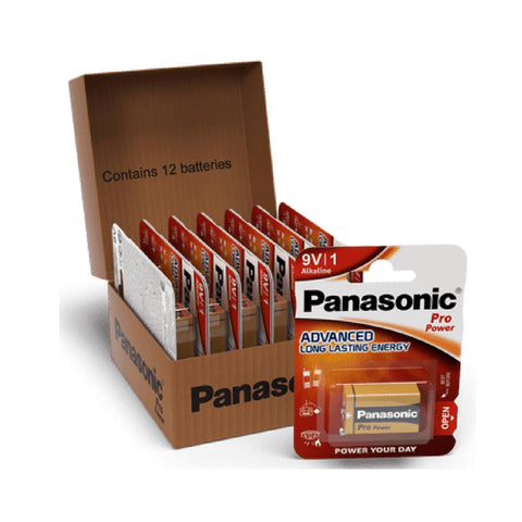 Panasonic Alkaline Pro Power 9V 6Lr61 Battery E Block 6Lf22