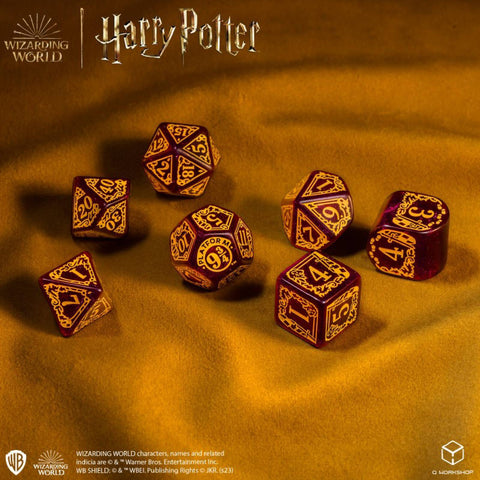 Harry Potter. Gryffindor Modern Dice Set Red Role Playing Games Q-Workshop