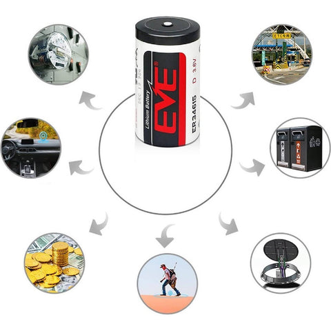 4x Eve Er34615 D Lithium Battery Lr20 3.6V Eve Energy Cell Size Single