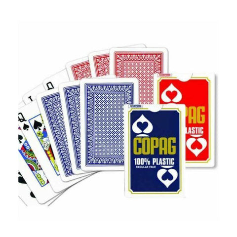 Ramino Super Fiori Playing Cards Deck Modiano Bridge Index Blue Red