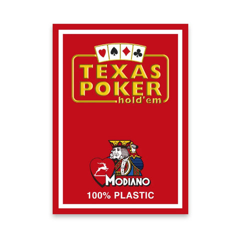 Texas Poker Hold Em Red Color Playing Cards Modiano Jumbo Index Poker Size