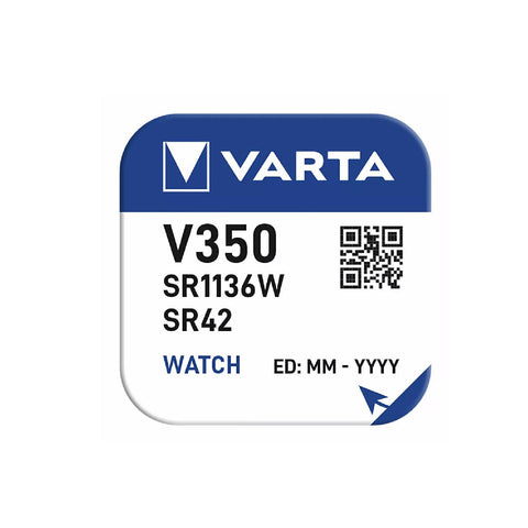 1x Varta V350 Silver Oxide Coin Button Cell Battery 1.55V